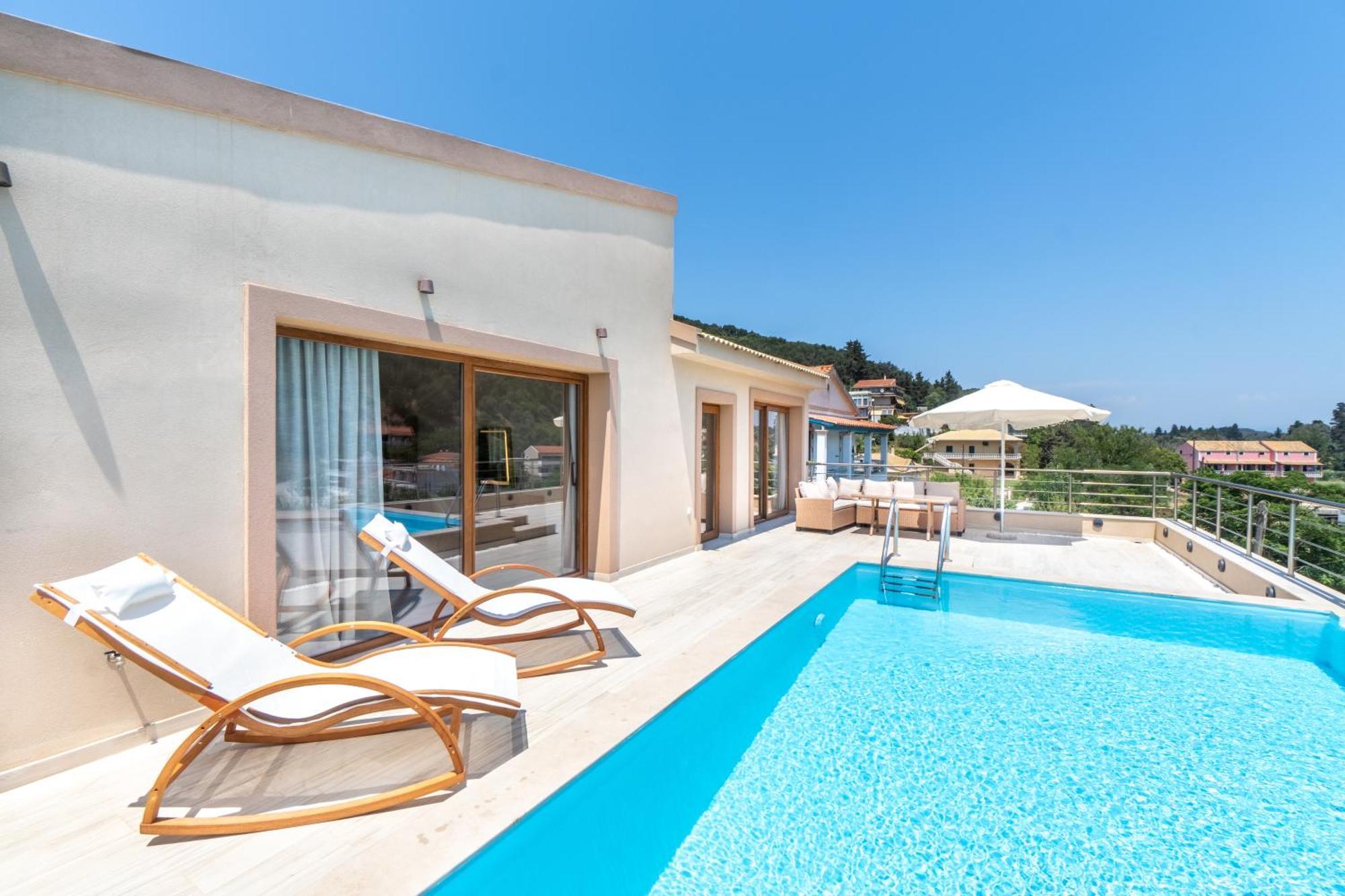 Villa Vasillis-Heated Swimming Pool With Infinity View วิตาลาเดส ภายนอก รูปภาพ