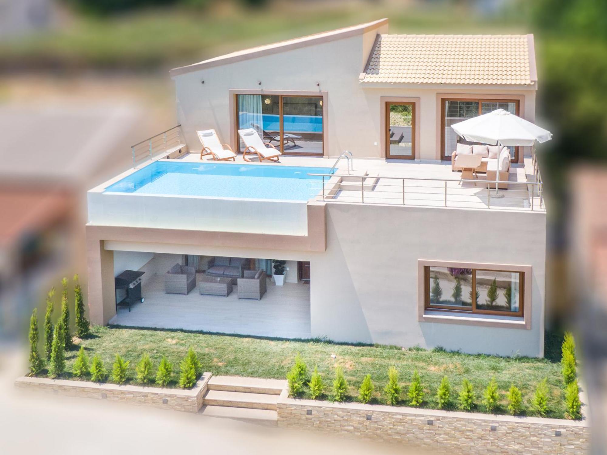 Villa Vasillis-Heated Swimming Pool With Infinity View วิตาลาเดส ภายนอก รูปภาพ